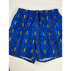 Men’s Dolfin Sailboat Print Swim Trunks Size XL Blue Elastic Waist Swimwear
